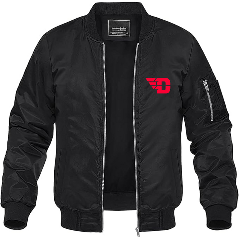 Men's  Dayton Flyers Lightweight Bomber Jacket Windbreaker Softshell Varsity Jacket Coat