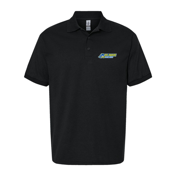 Men's Delaware Blue Hens Dry Blend Jersey Polo - Black