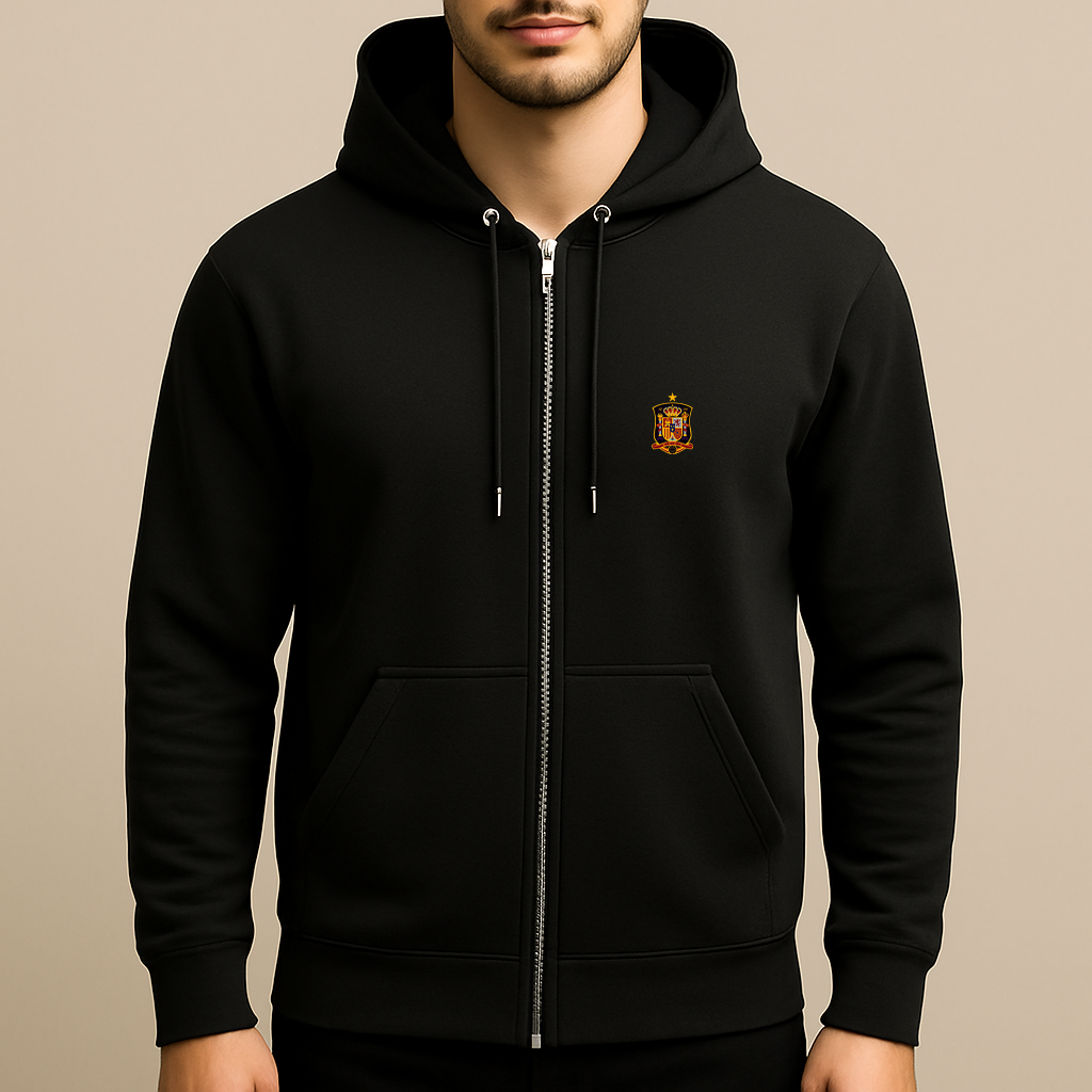 Men's Spain National Soccer Team Zipper Hoodie