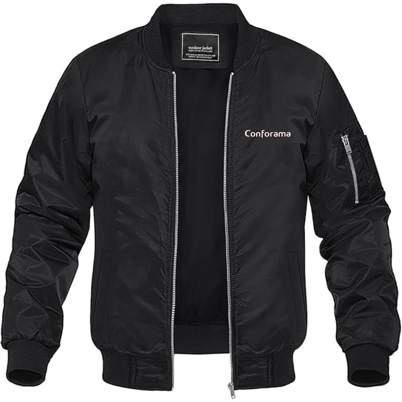 Men's  Conforama Logo  Lightweight Bomber Jacket Windbreaker Softshell Varsity Jacket Coat