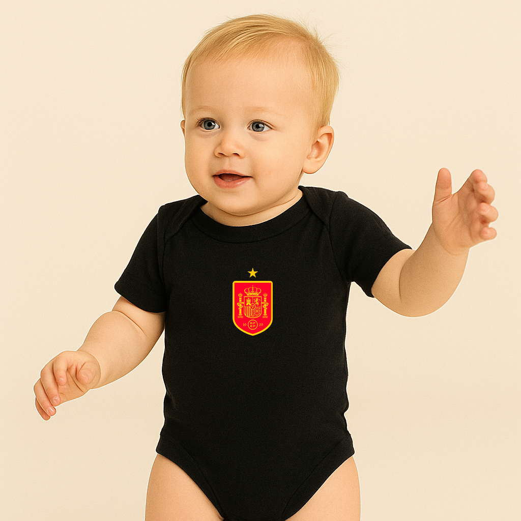 Spain Red Logo National Soccer Team Baby Romper Onesie
