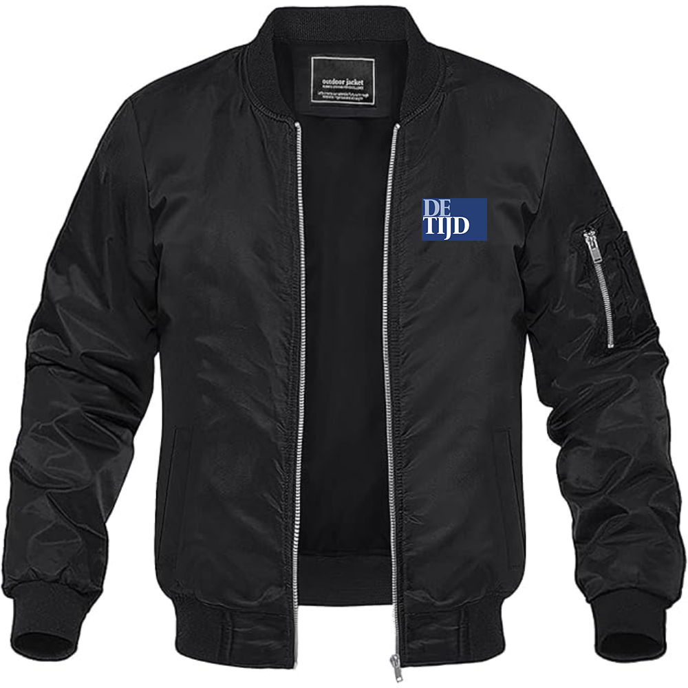 Men's De Tijd   Lightweight Bomber Jacket Windbreaker Softshell Varsity Jacket Coat