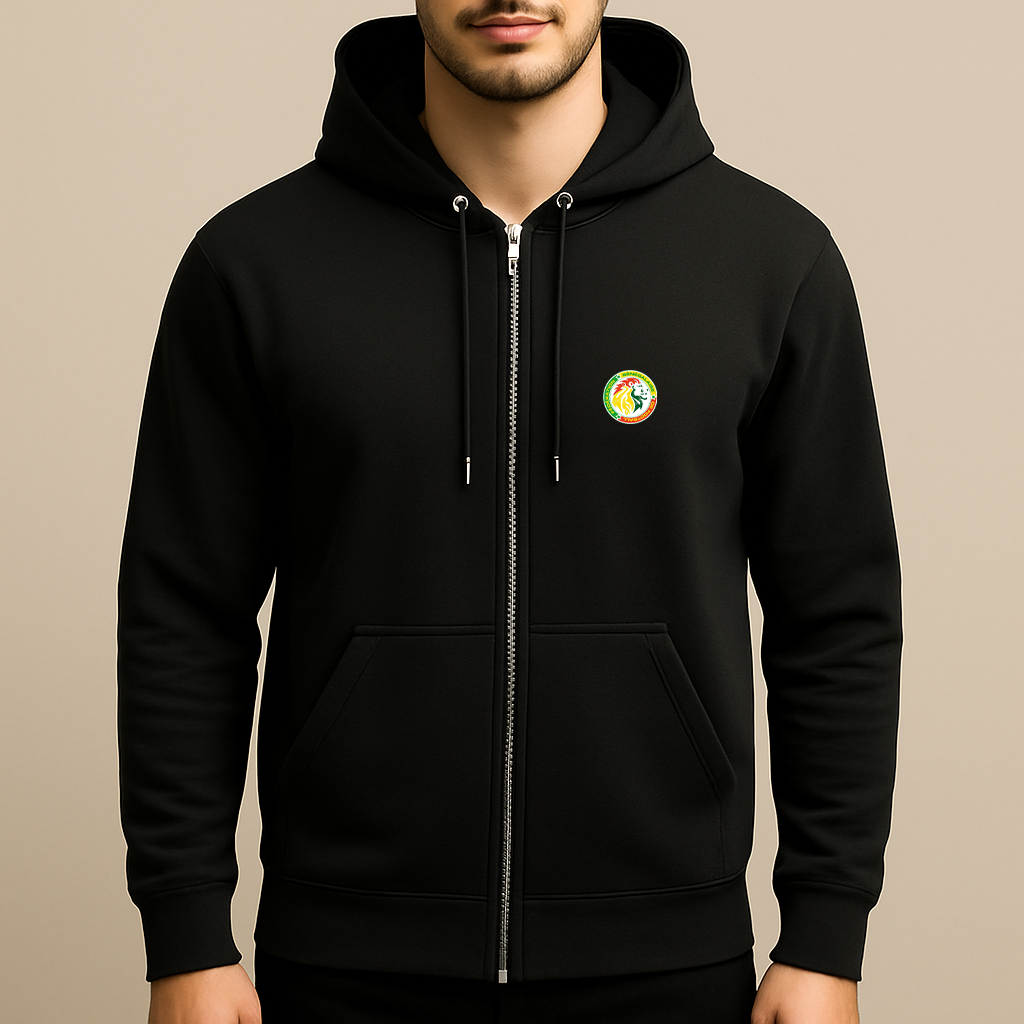 Men's Senegal National Soccer Team Zipper Hoodie