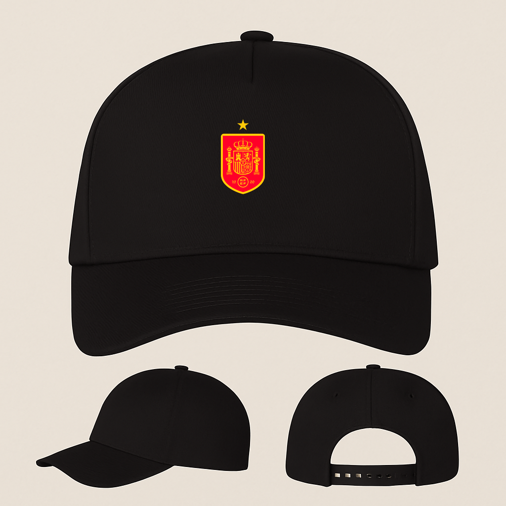Spain Red Logo National Soccer Team Five Panel Twill Snapback Cap