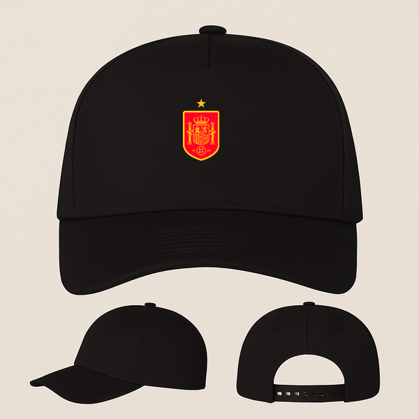 Spain Red Logo National Soccer Team Five Panel Twill Snapback Cap