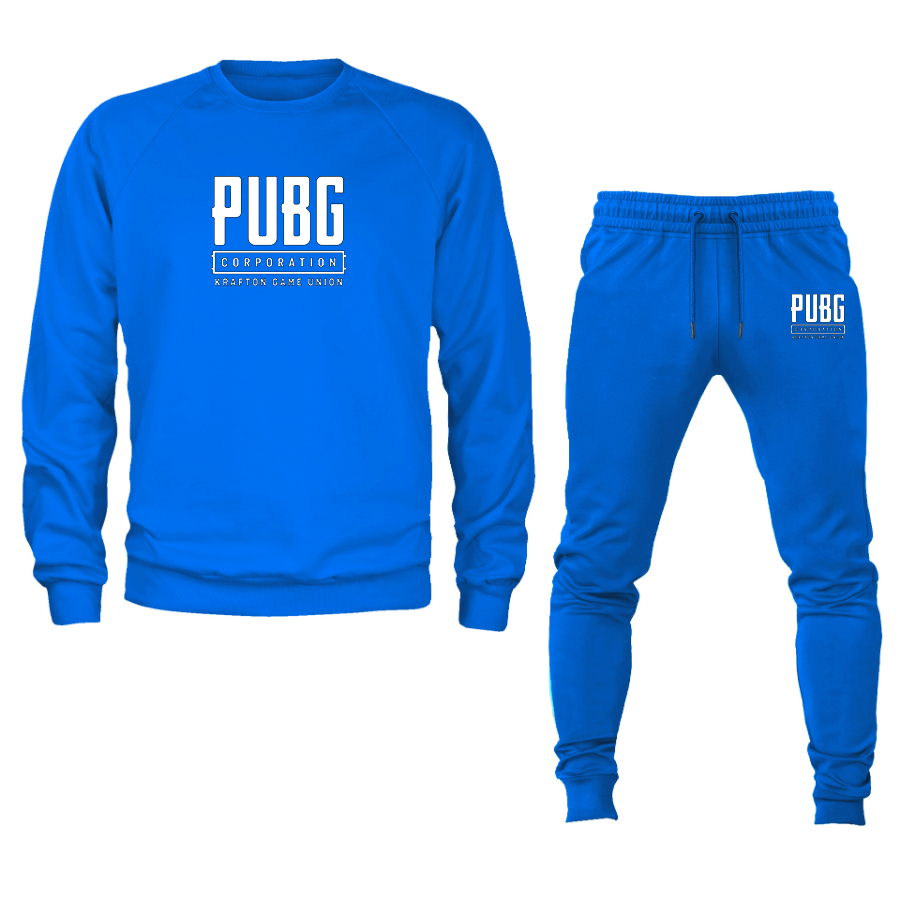 Men's PUBG Multiplayer Shooting Game Crewneck Sweatshirt Joggers Suit