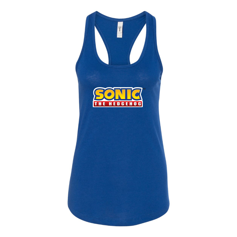 Women's Sonic The Hedgehog Cartoon Racerback Tank Top