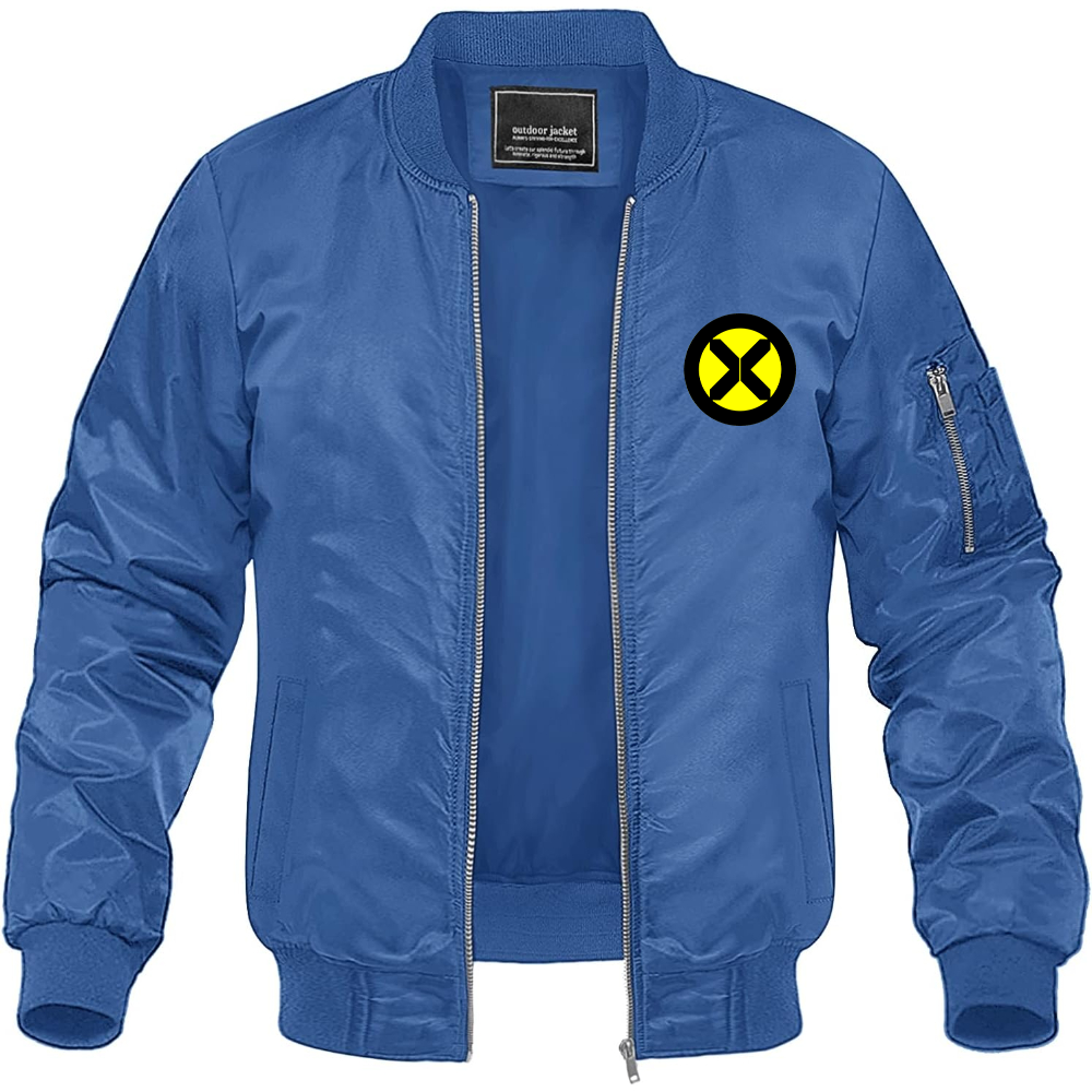 Men's X-Men Marvel Comics Superhero Lightweight Bomber Jacket Windbreaker Softshell Varsity Jacket Coat