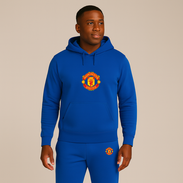 Men’s Manchester United Soccer Soccer Logo Hoodie Joggers Set