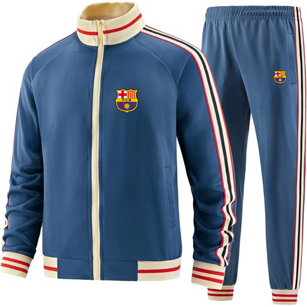 Men's  F.C. Barcelona Soccer - Premium Two-Piece Designer Tracksuit