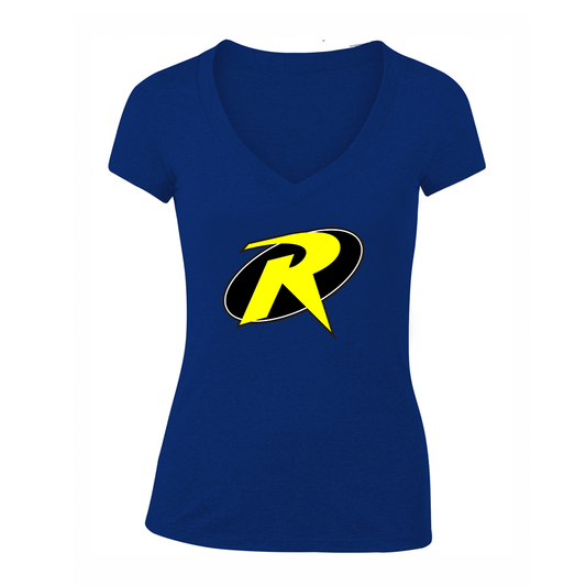 Women's Robin DC Comics Superhero V-Neck T-Shirt