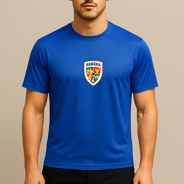 Men's Romania National Soccer Team Polyester T-Shirt