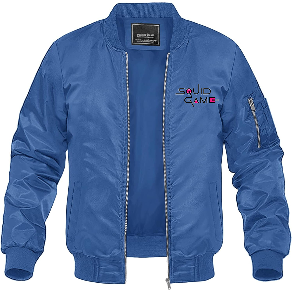 Men's Squid Game Show Lightweight Bomber Jacket Windbreaker Softshell Varsity Jacket Coat