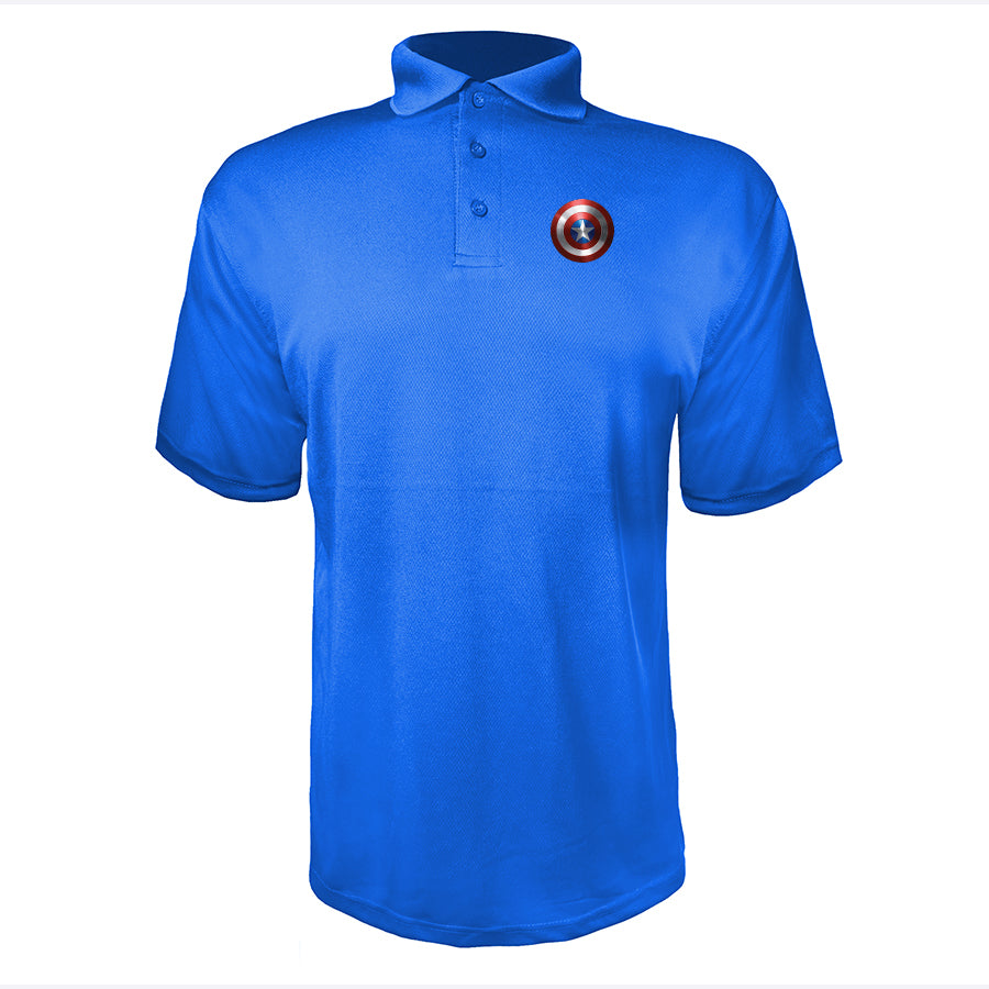 Men's Captain America Superhero Polyester Polo