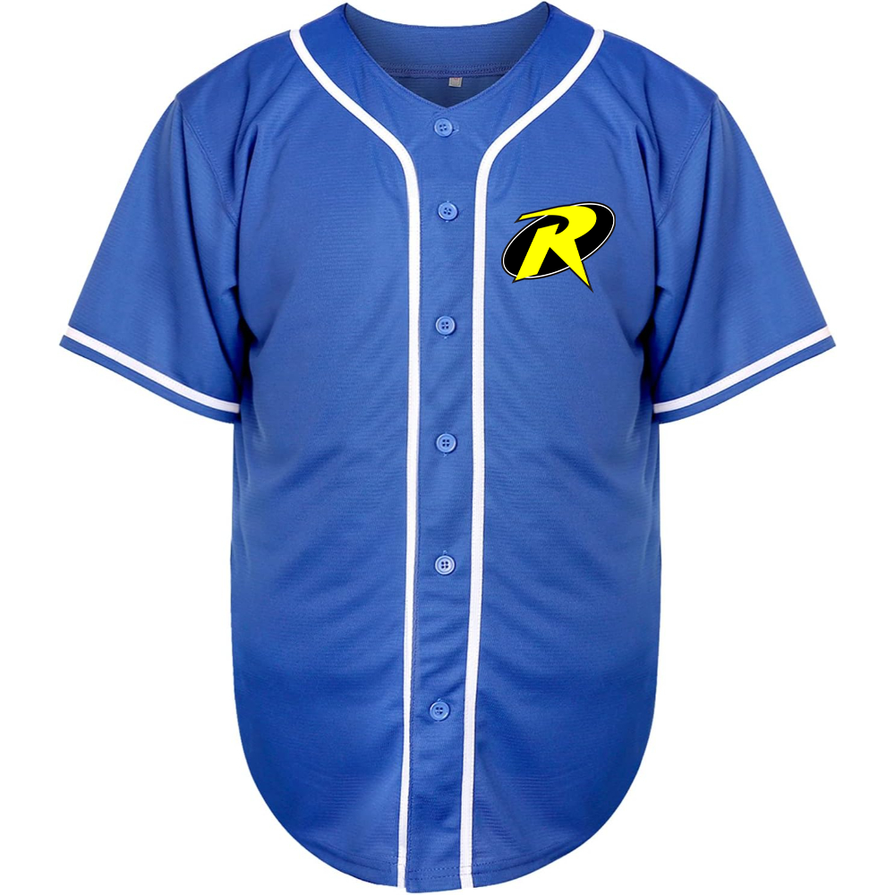 Men's Robin DC Comics Superhero Baseball Jersey