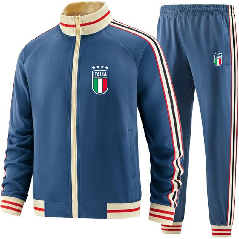 Men's Italy National Soccer Team - Premium Two-Piece Designer Tracksuit