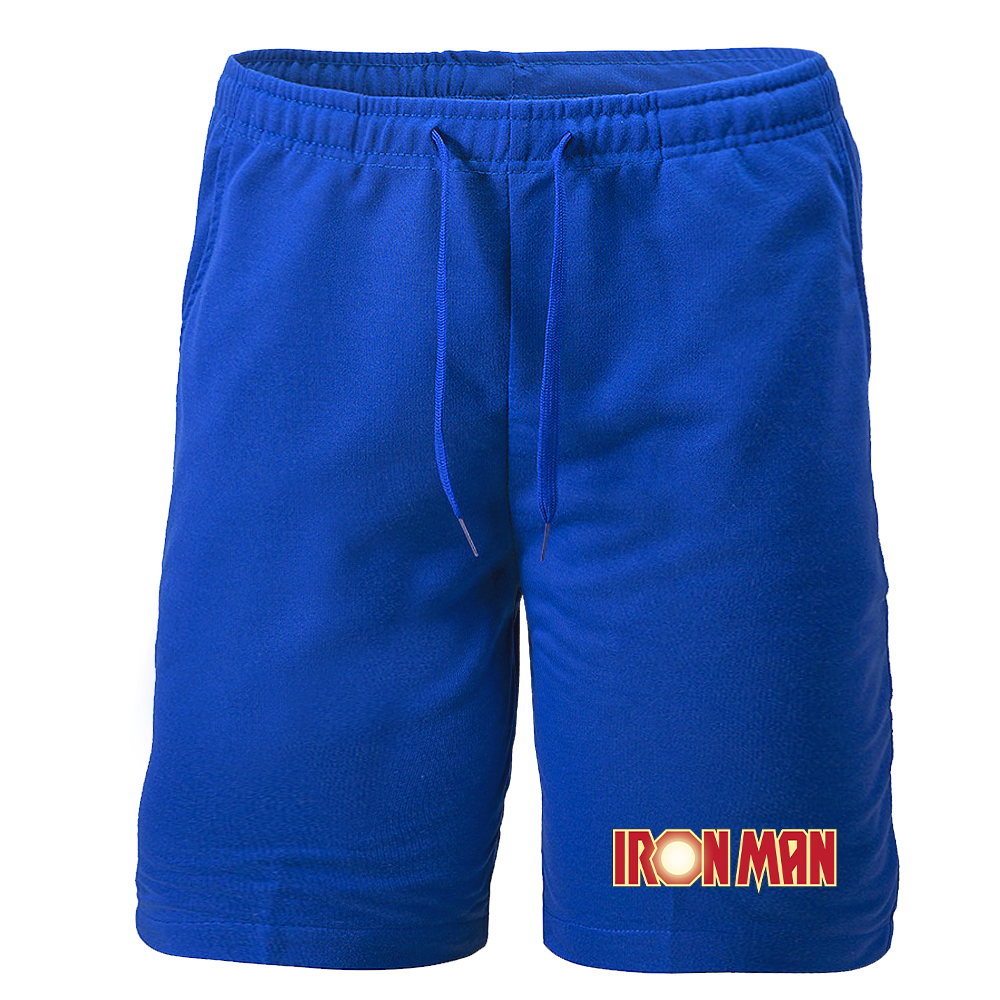 Men's Iron Man Marvel Superhero Athletic Fleece Shorts