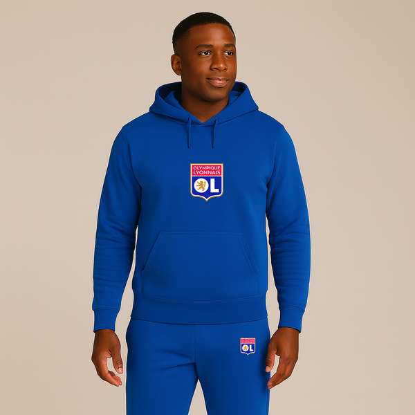 Men's Olympique Lyonnais FC Hoodie Joggers Set