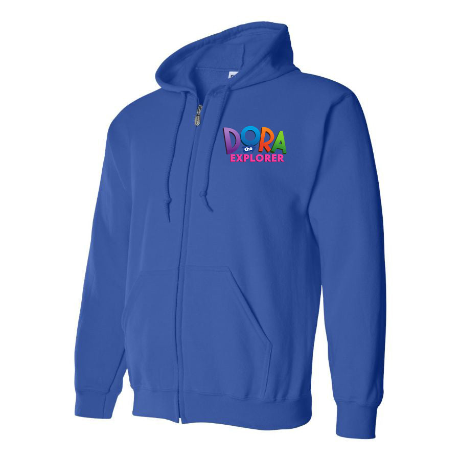 Men's Dora The Explorer Cartoon Zipper Hoodie