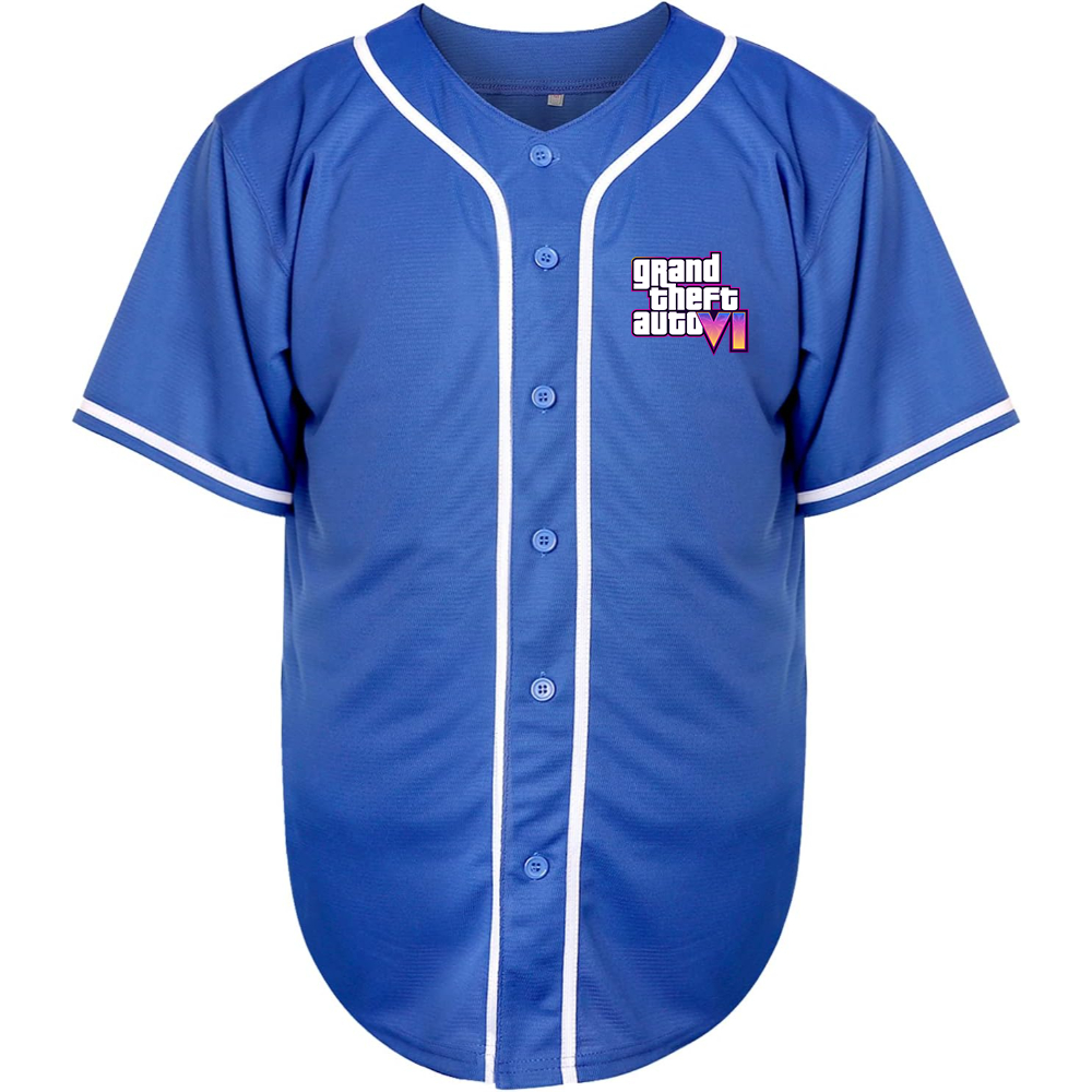 Men's GTA 6 Grand Theft Auto VI Baseball Jersey Game