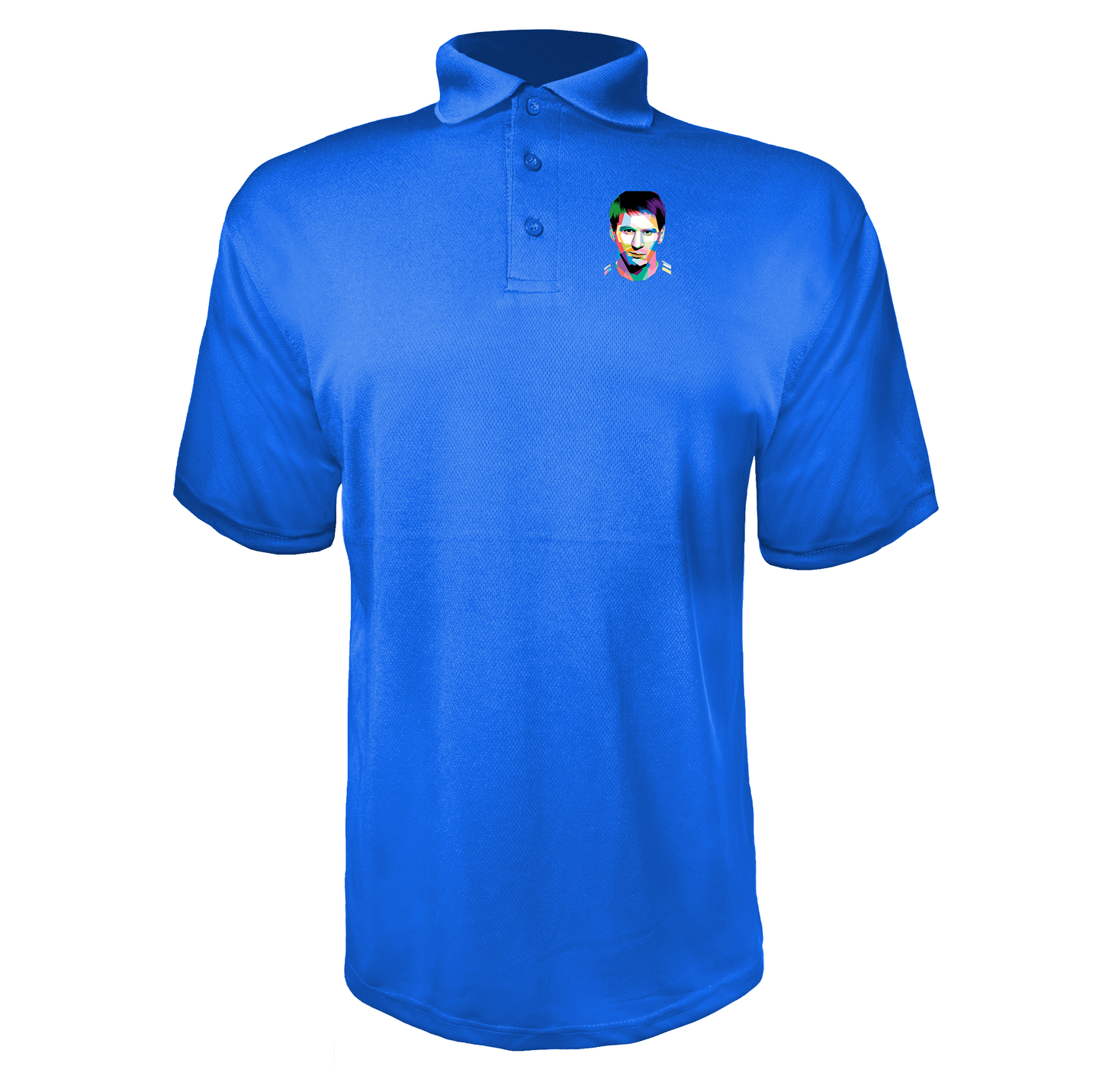 Men's Lionel Messi Face Art Soccer Polyester Polo