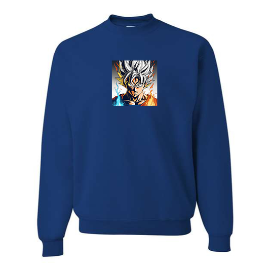 Men's Goku Fire Dragon Ball Z Cartoon Crewneck Sweatshirt