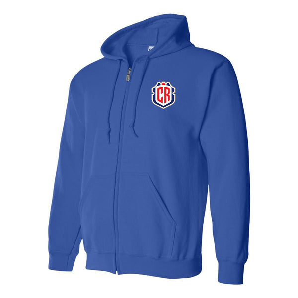 Men's Costa Rica National Soccer Team Zipper Hoodie
