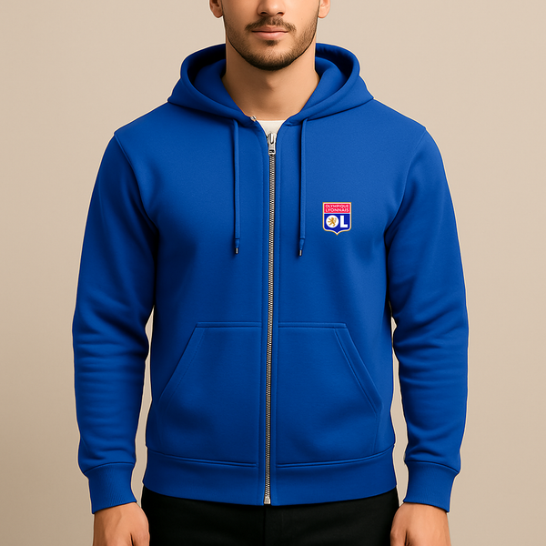 Men's Olympique Lyonnais FC Zipper Hoodie