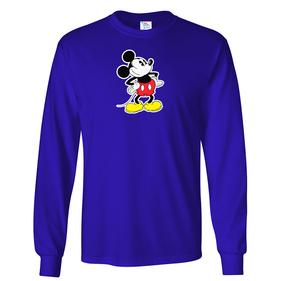 Men's Mickey Mouse Cartoon Long Sleeve T-Shirt