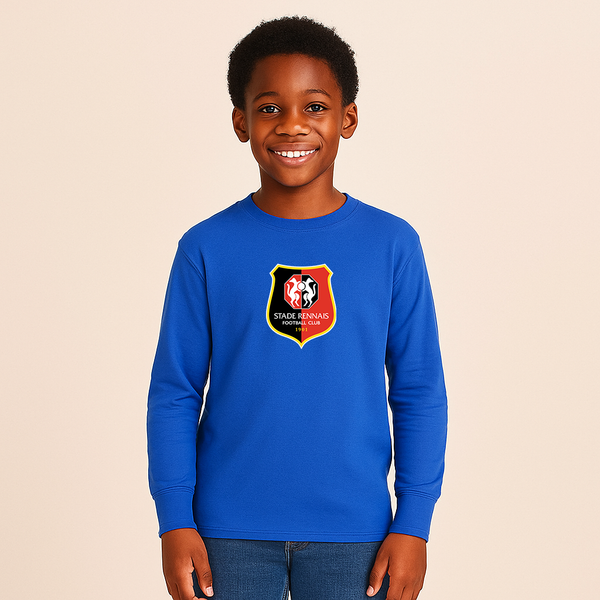 Youth Kids Stade Rennais FC Long Sleeve T-Shirt