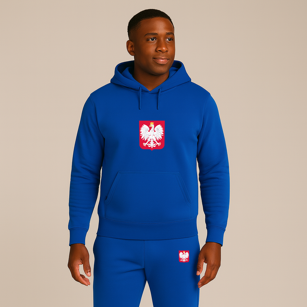Men's Poland National Soccer Team Hoodie Joggers Set