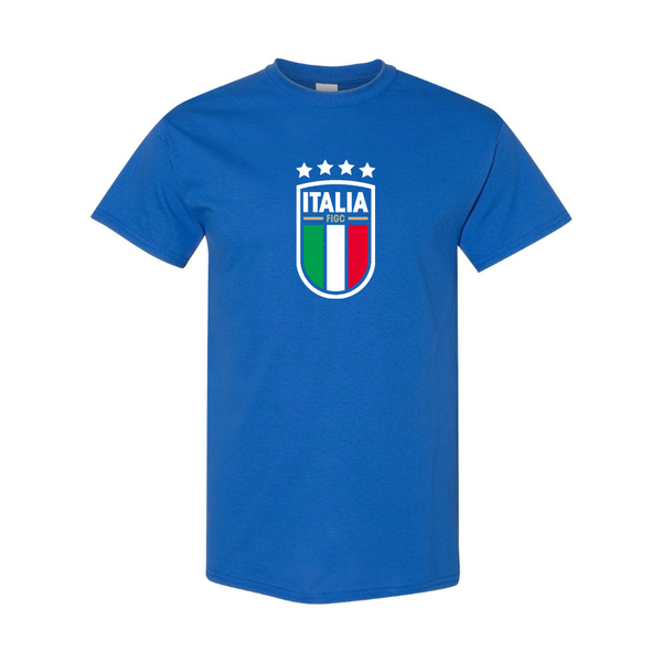 Youth Kids Italy National Soccer Cotton T-Shirt