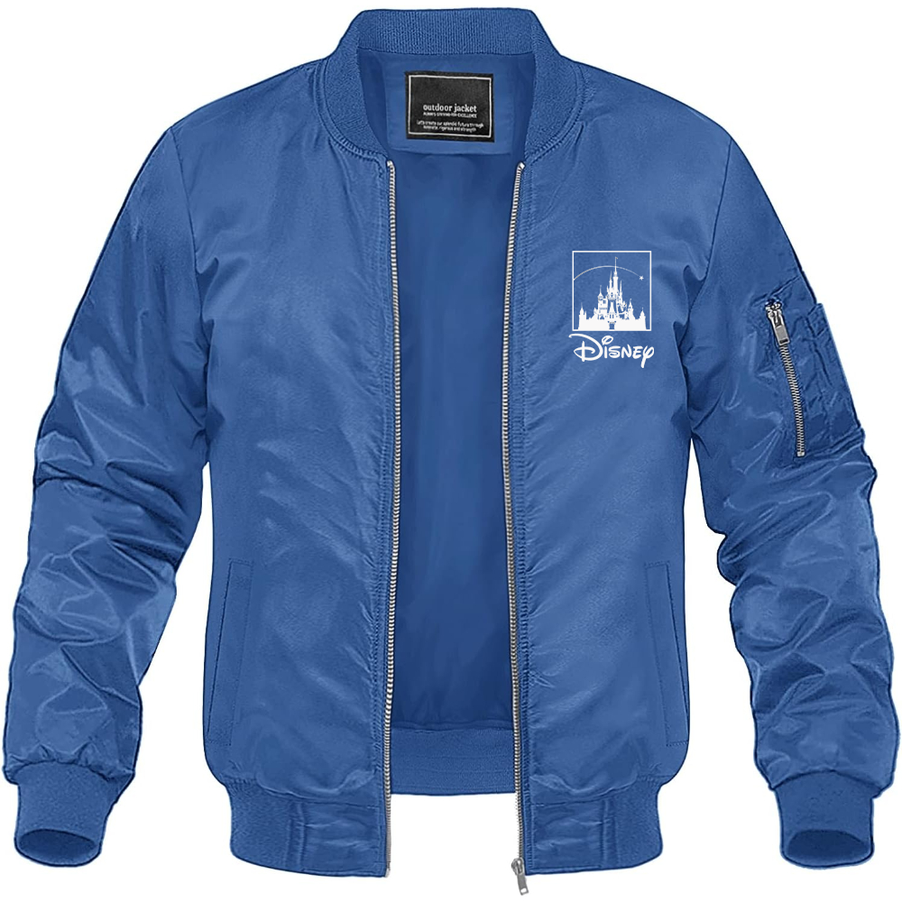Men's Walt Disney Cartoon  Lightweight Bomber Jacket Windbreaker Softshell Varsity Jacket Coat