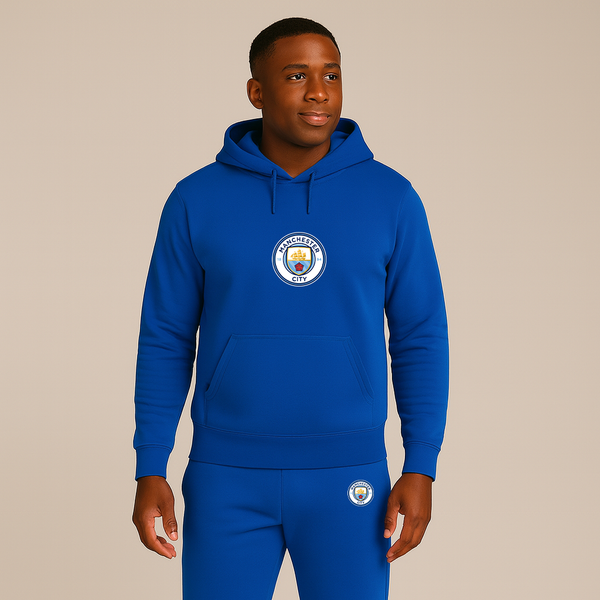 Men's Manchester City Soccer Logo Hoodie Joggers Set