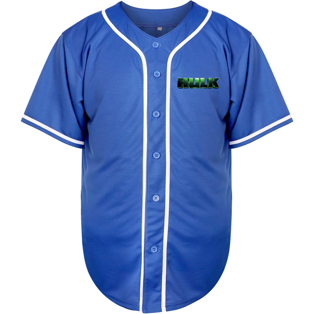 Men's The Hulk Marvel Superhero Baseball Jersey