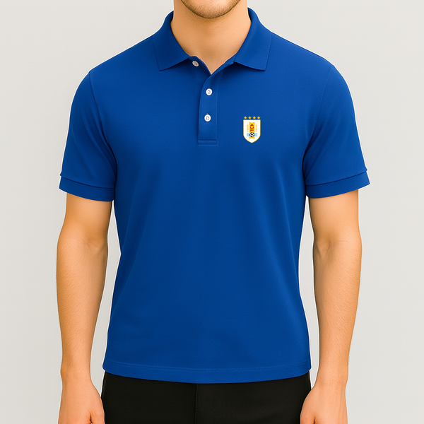 Men's Uruguay National Soccer Team Dry Blend Polo