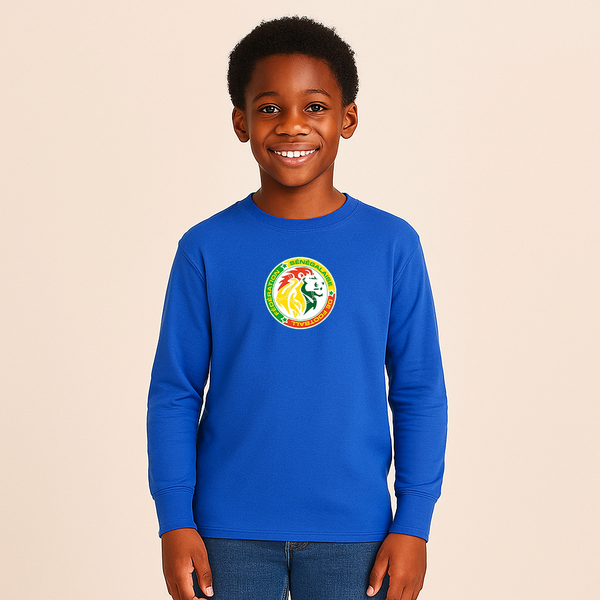 Youth Kids Senegal National Soccer Team Long Sleeve T-Shirt