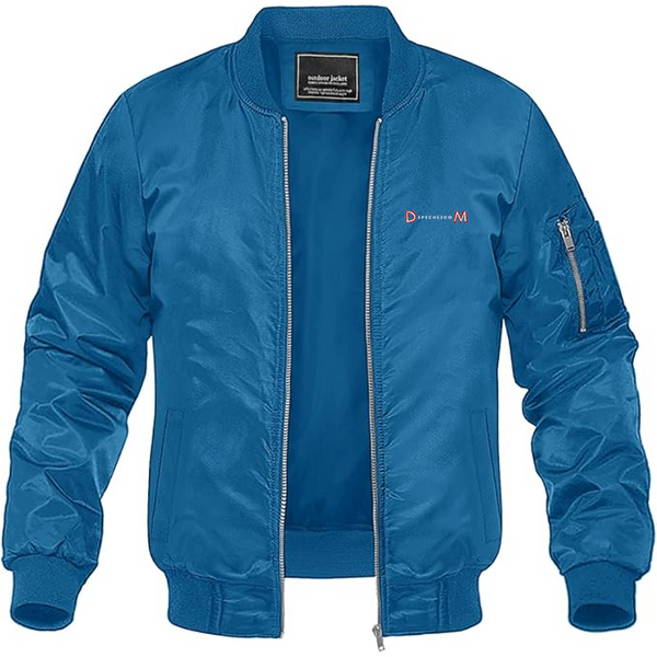 Men's Depeche Mode  Logo Lightweight Bomber Jacket Windbreaker Softshell Varsity Jacket Coat