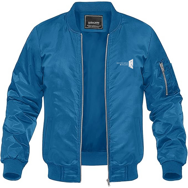 Men's Ravacana Films Lightweight Bomber Jacket Windbreaker Softshell Varsity Jacket Coat