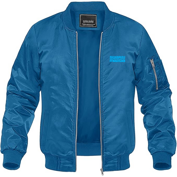 Men's Swaraj Mazda Logo Lightweight Bomber Jacket Windbreaker Softshell Varsity Jacket Coat