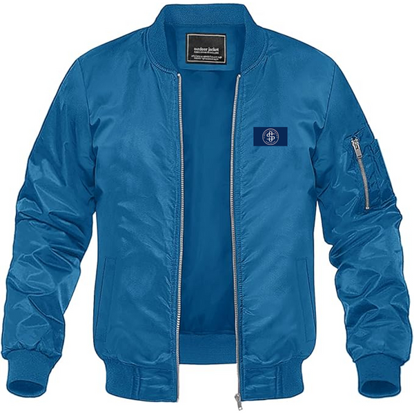 Men's Simply Southern Logo Lightweight Bomber Jacket Windbreaker Softshell Varsity Jacket Coat