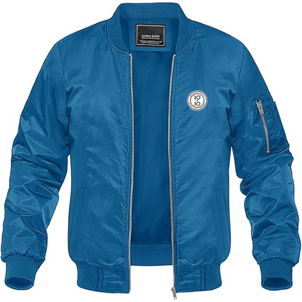 Men's 10x10 An Italian Theory Logo Lightweight Bomber Jacket Windbreaker Softshell Varsity Jacket Coat