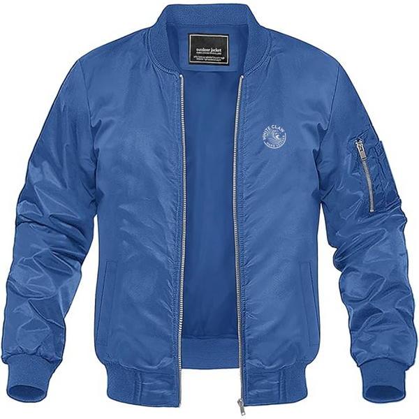 Men's White Claw Logo Lightweight Bomber Jacket Windbreaker Softshell Varsity Jacket Coat