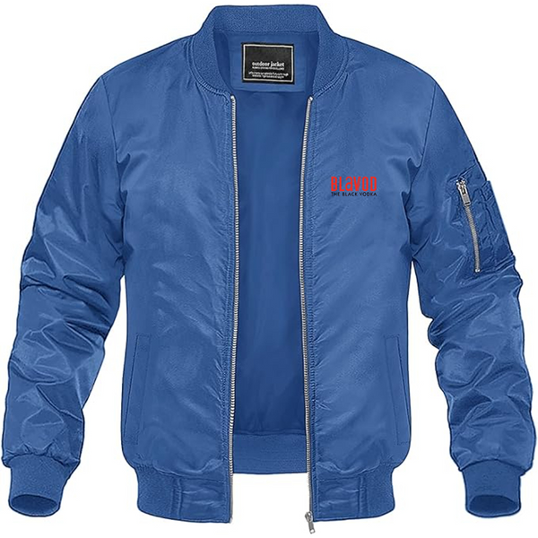 Men's BlaVod Logo Lightweight Bomber Jacket Windbreaker Softshell Varsity Jacket Coat