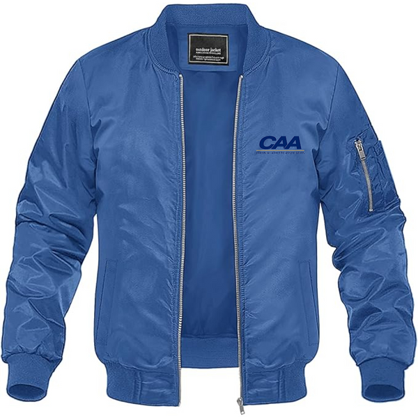 Men's Colonial Athletic Association Lightweight Bomber Jacket Windbreaker Softshell Varsity Jacket Coat