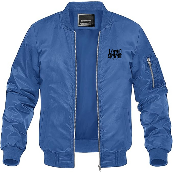 Men's Lynyrd Skynyrd  Lightweight Bomber Jacket Windbreaker Softshell Varsity Jacket Coat