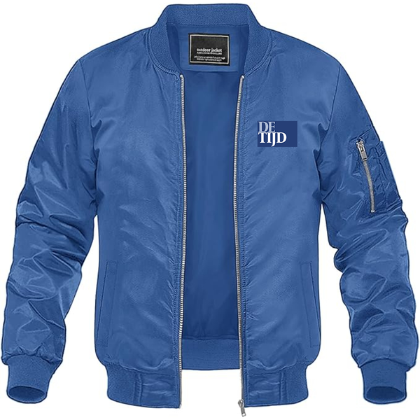 Men's De Tijd   Lightweight Bomber Jacket Windbreaker Softshell Varsity Jacket Coat