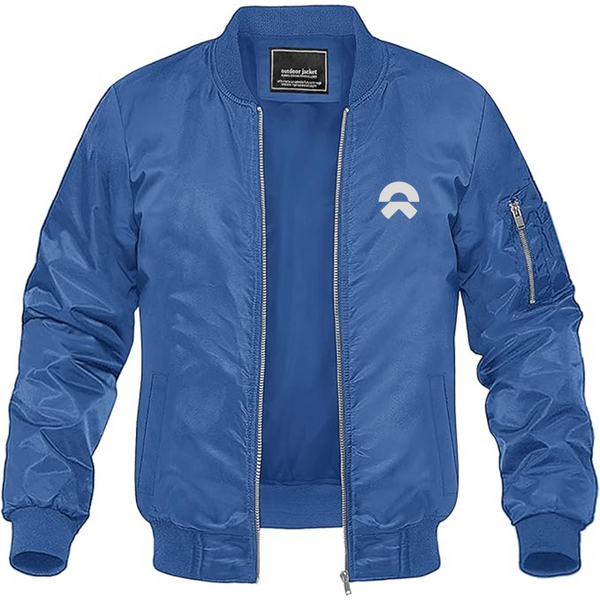 Men's Nio Logo Lightweight Bomber Jacket Windbreaker Softshell Varsity Jacket Coat