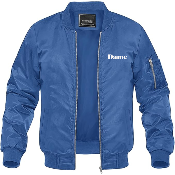 Men's  Dame Products    Lightweight Bomber Jacket Windbreaker Softshell Varsity Jacket Coat