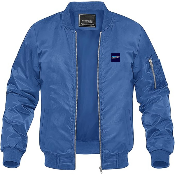 Men's Australian Cyber Collaboration Centre Logo Lightweight Bomber Jacket Windbreaker Softshell Varsity Jacket Coat